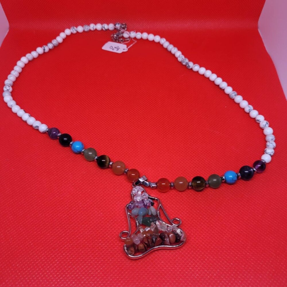 Energy Gemstone 7 Chakra Natural Pendant Crystal Stones Healing Buddha Pendant N